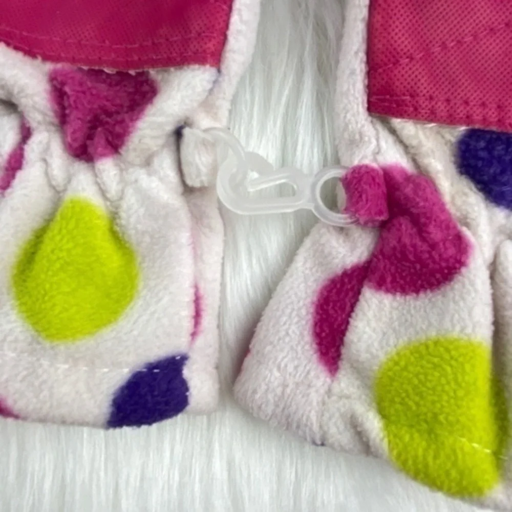 Falls Creek Hat and Mittens Winter Girls Polka Dot Soft Warm Fleece